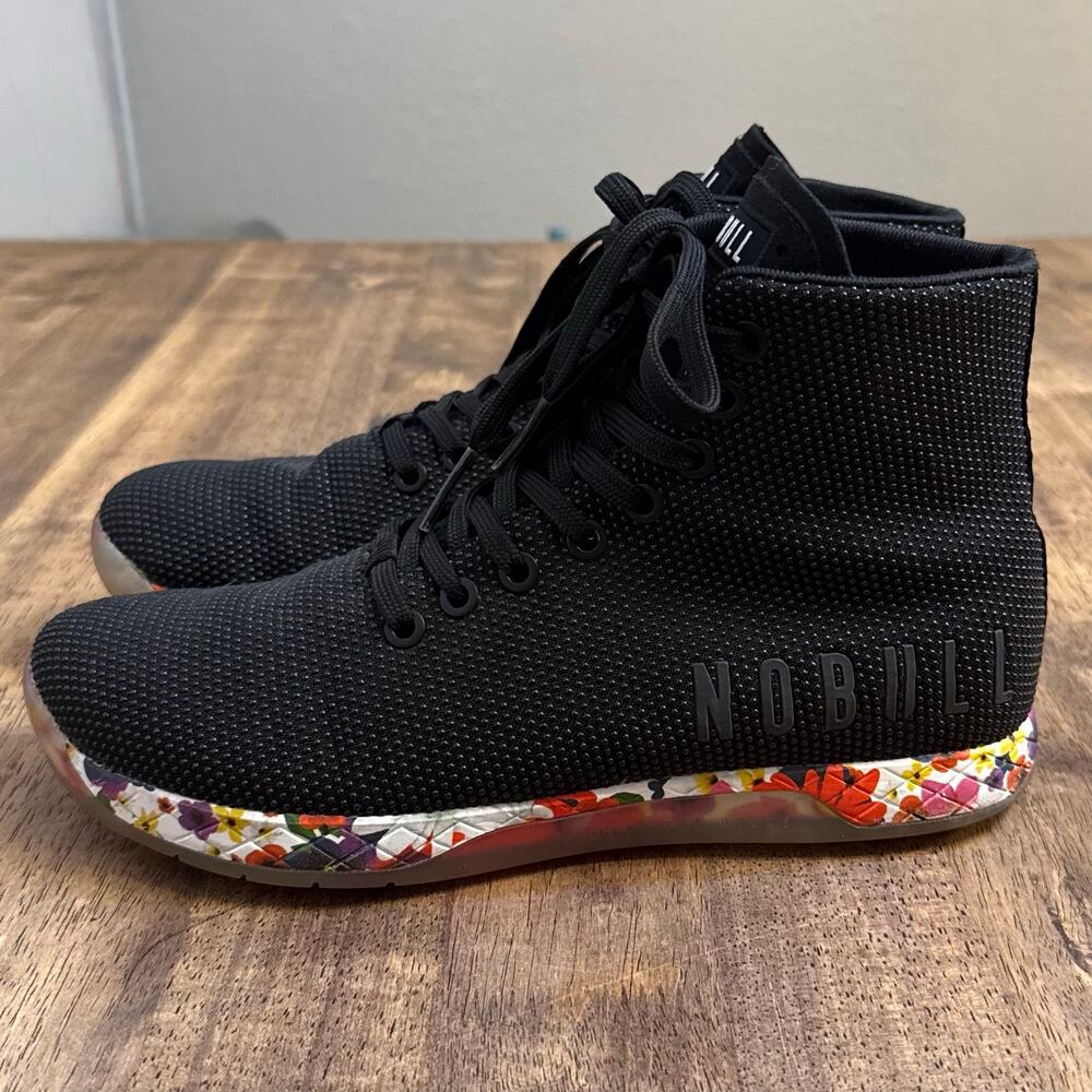NOBULL Outwork High-Top Trainer CrossFit Shoe Black Floral Women US 8.5 EU 40 - Picture 4 of 10